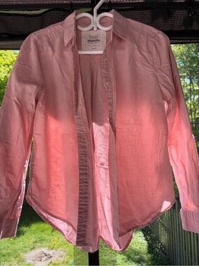 Bluenotes Pink Button-Up Cotton Blouse
